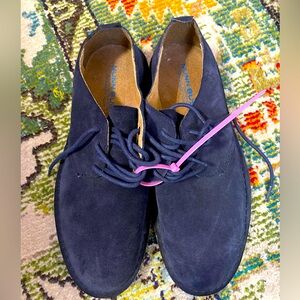 Nunn Bush Otto Canvas Navy blue Suede Oxford shoes